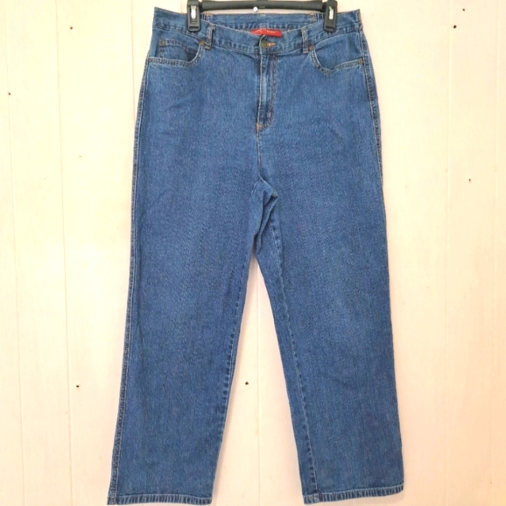 🦋JM Collection Straight Leg Blue Jeans Size 12S Ref ( 50 )